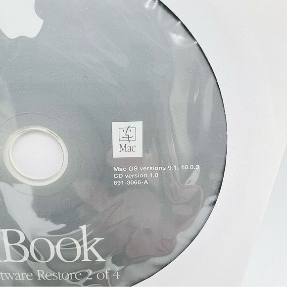 iBook Mac software restore discs2-4 Mac OS Version 9.1,10.0.3 CD Version 1.0 - Picture 2 of 2